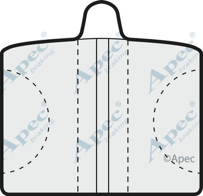 APEC BRAKING Комплект тормозных колодок, дисковый тормоз PAD168